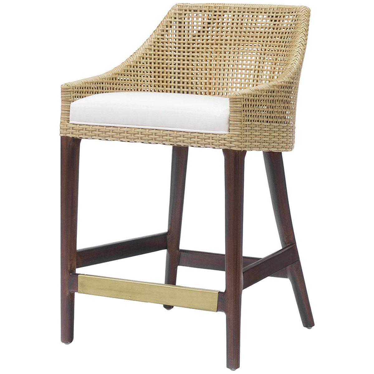 Wicker and rattan store counter stools