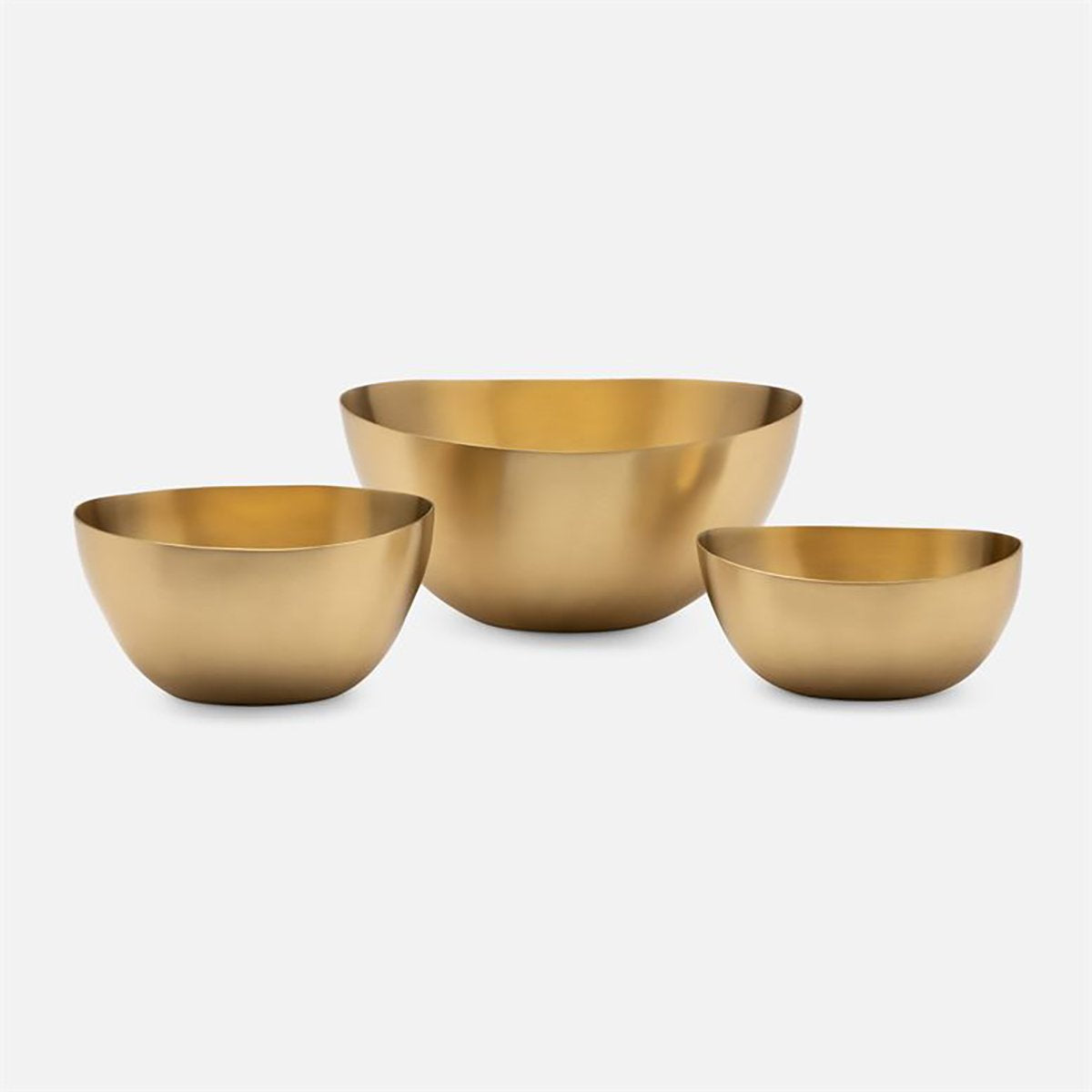 3pc Decorative Metal factory Nesting Bowls