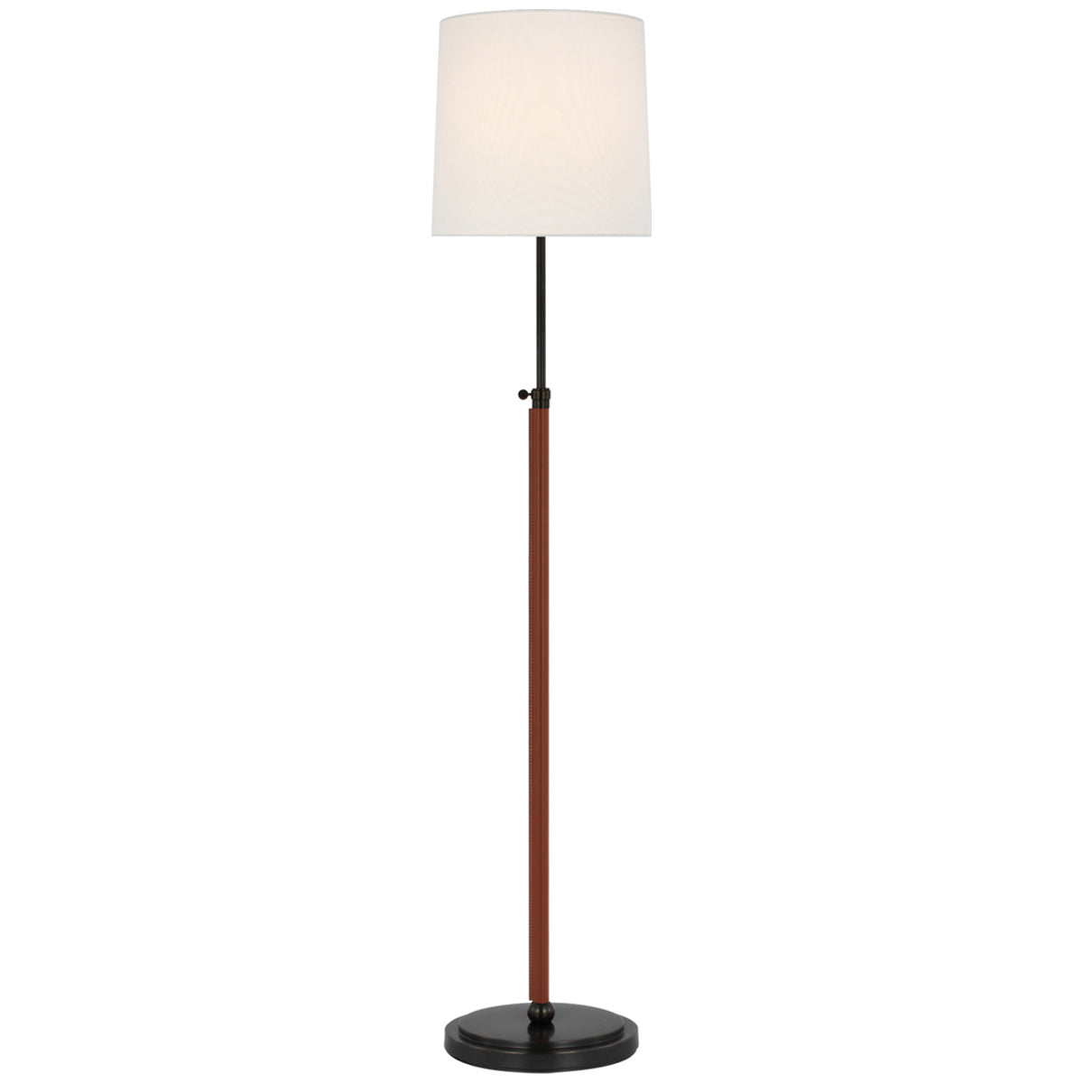 Visual Comfort Bryant Modern Antique Brass Linen Shade Table Lamp
