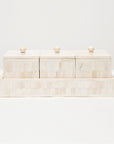 Pigeon and Poodle Jaipur Set of 3 Rectangular Boxes with Tray