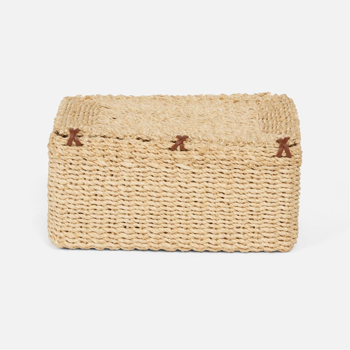 Pigeon and Poodle Linares Natural Abaca Fiber Boxes, 2-Piece Set