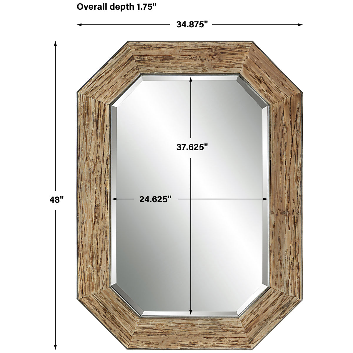 Uttermost Siringo Rustic Octagonal Mirror