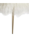 Interlude Home Stiletto Bench - Ivory Sheepskin