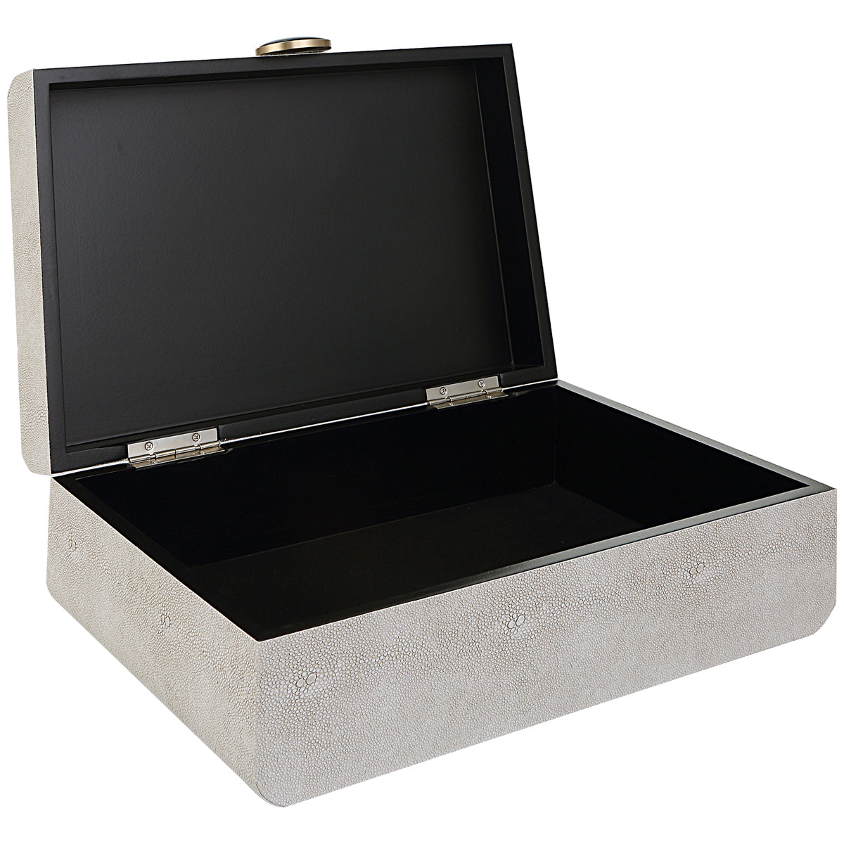 Uttermost Lalique White Shagreen Box