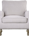 Uttermost Armstead Antique White Armchair