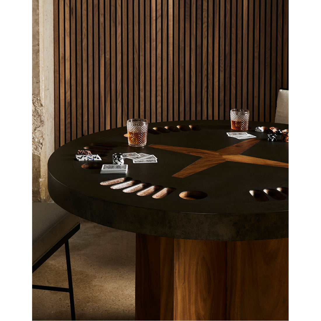 Kensington poker set, leather - Newport