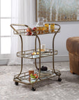 Uttermost Stassi Gold Serving Cart