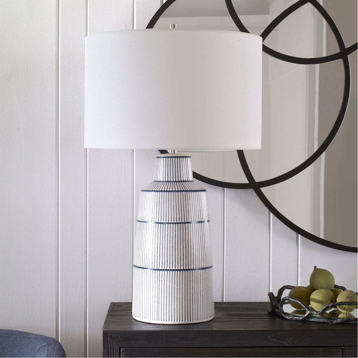 Uttermost Breton Nautical Stripe Table Lamp