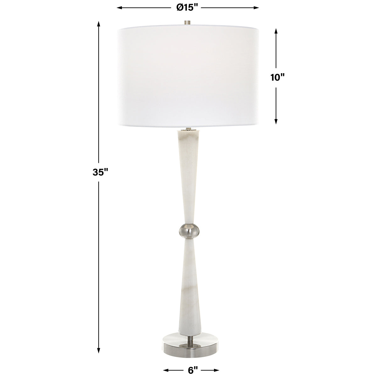 Uttermost Hourglass White Table Lamp