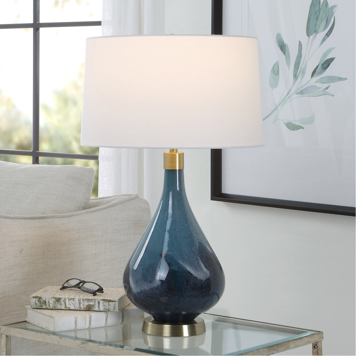 Uttermost Riviera Art Glass Table Lamp