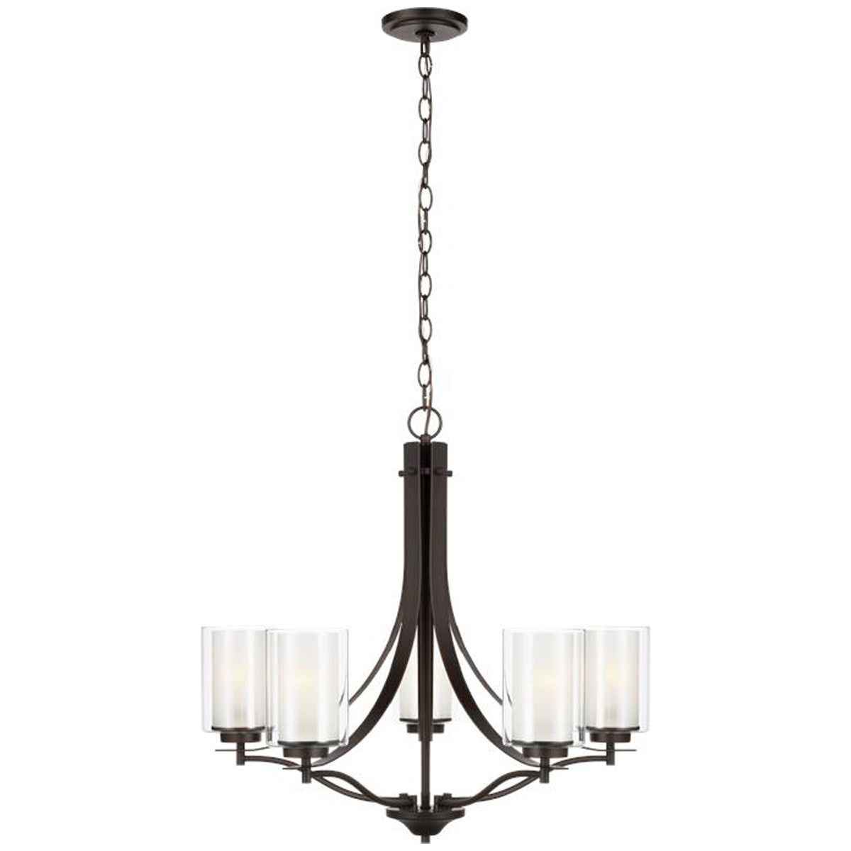 Sea Gull Lighting Elmwood Park 5-Light Chandelier with Bulb