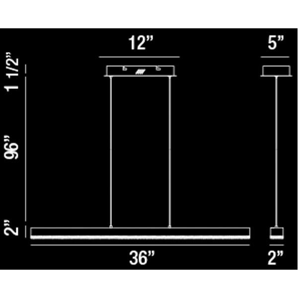 Eurofase Santi 27W LED Small Linear Chandelier