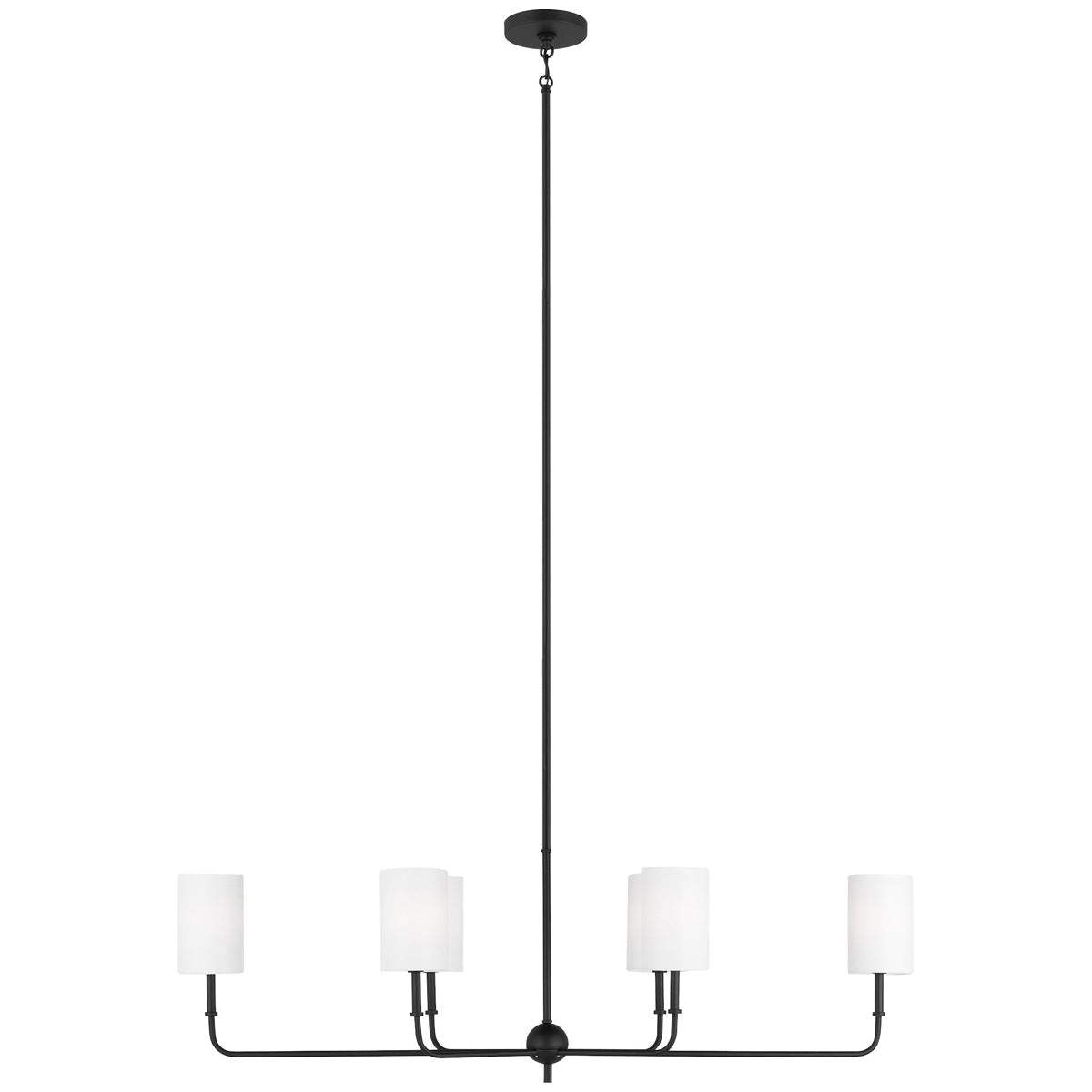 Sea Gull Lighting Foxdale 6-Light Linear Chandelier without Bulb