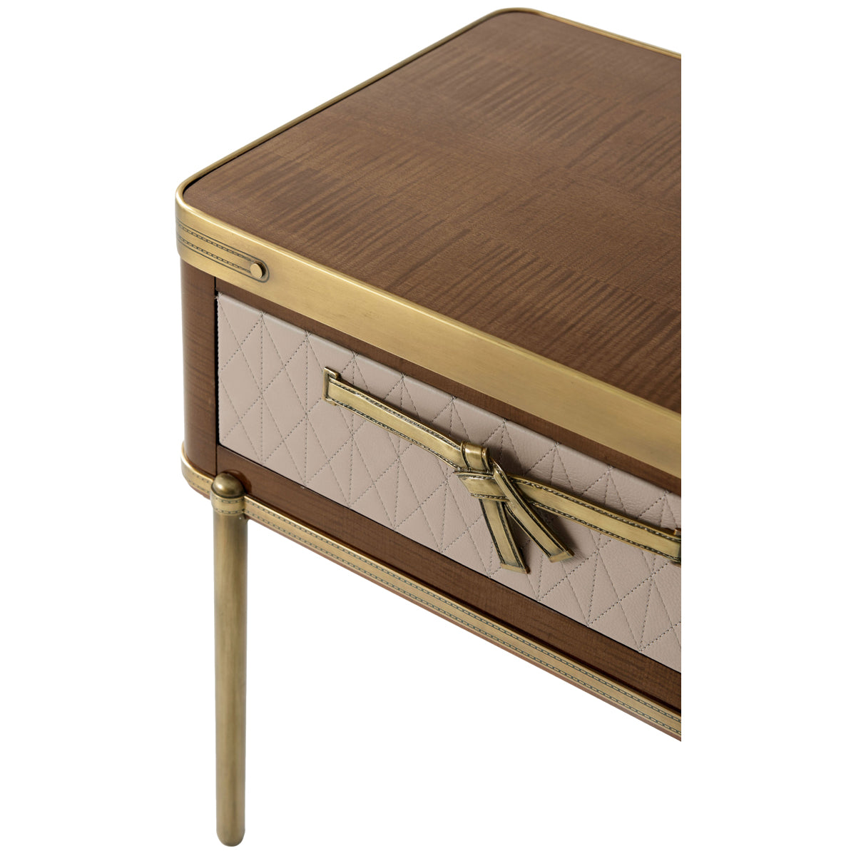 Theodore Alexander Iconic Side Table - Leather