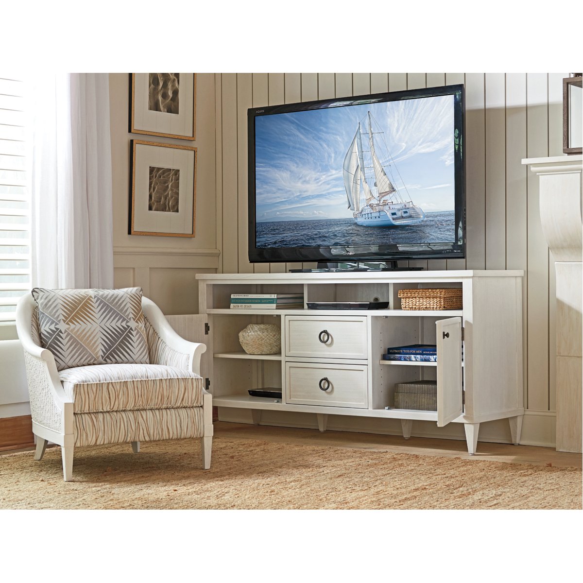 Tommy Bahama Ocean Breeze Dockside Media Console Table