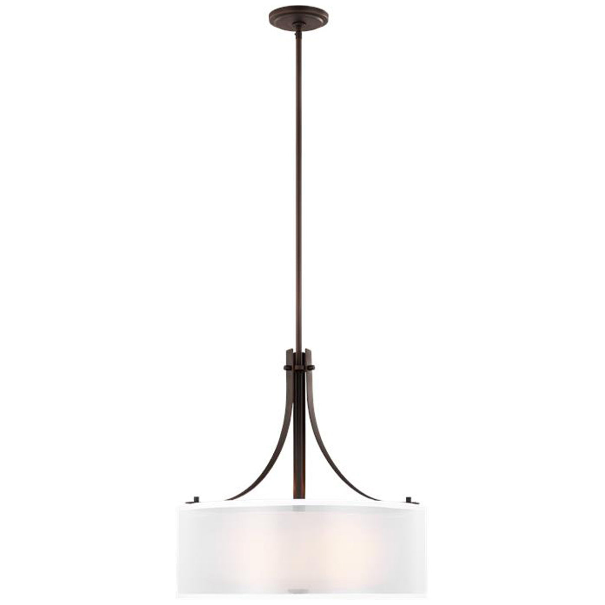 Sea Gull Lighting Elmwood Park 3-Light Pendant with Bulb