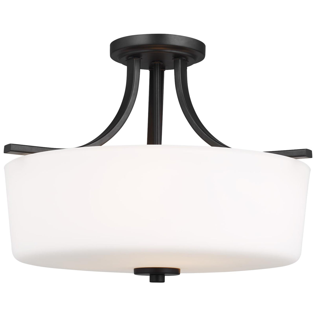 Sea Gull Lighting Kemal 3-Light Semi-Flush Mount with Bulb