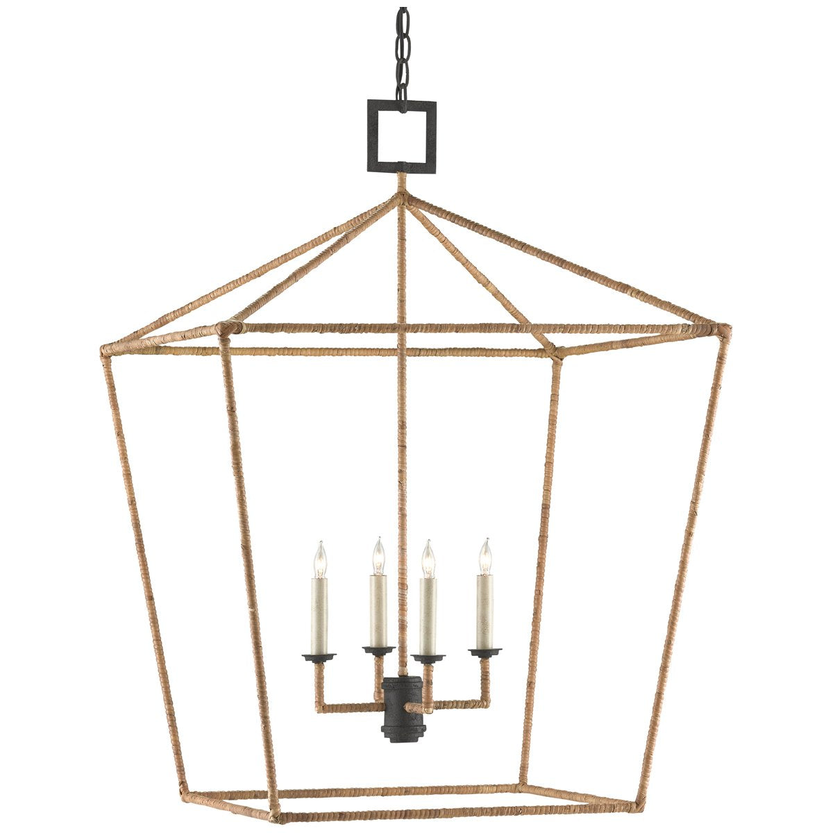 Currey and Company Denison Rattan Lantern