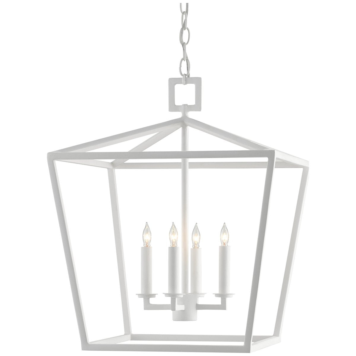 Currey and Company Denison Medium White Lantern