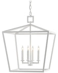 Currey and Company Denison Medium White Lantern