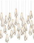 Currey and Company Glace White 30-Light Multi-Drop Pendant