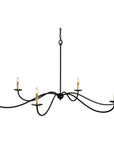 Currey and Company Saxon Black Chandelier