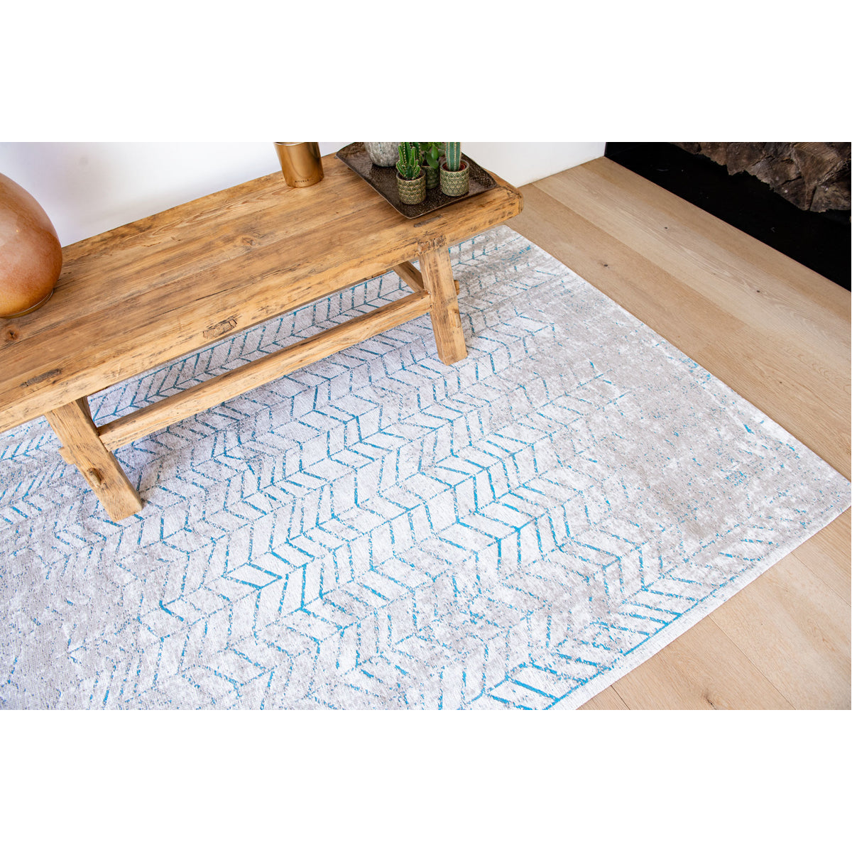 Louis de Poortere Mad Men Jacob&#39;s Ladder 8927 Tribeca Blue Rug