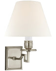 Visual Comfort Dean Single Arm Sconce with Linen Shade