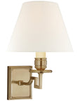 Visual Comfort Dean Single Arm Sconce with Linen Shade