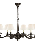 Visual Comfort Myrna Chandelier with Linen Shades