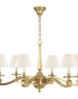 Visual Comfort Myrna Chandelier with Linen Shades