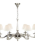 Visual Comfort Myrna Chandelier with Linen Shades