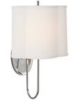 Visual Comfort Simple Scallop Wall Sconce with Linen Shade