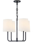 Visual Comfort Go Lightly Small Chandelier with Linen Shades