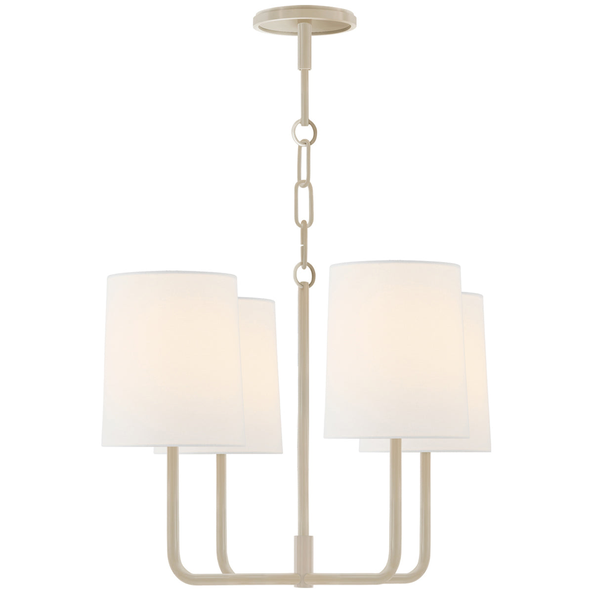 Visual Comfort Go Lightly Small Chandelier with Linen Shades