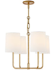 Visual Comfort Go Lightly Small Chandelier with Linen Shades