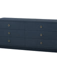 Villa & House Bryant Linen Extra Wide Large 6-Drawer Dresser