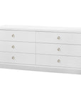 Villa & House Bryant Linen Extra Wide Large 6-Drawer Dresser