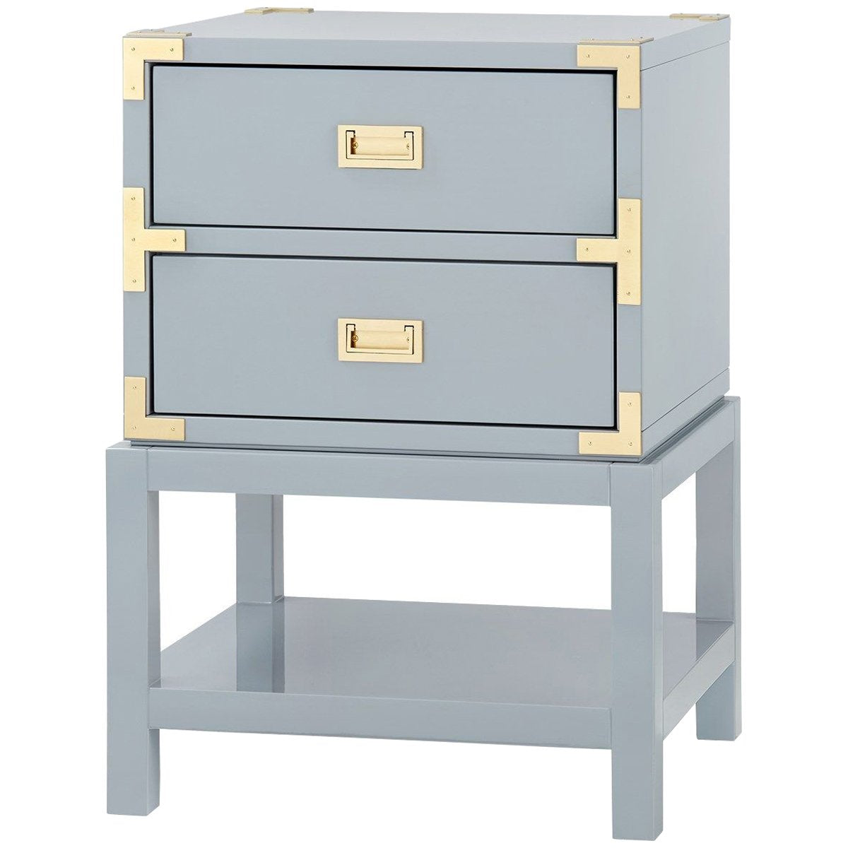 Villa &amp; House Tansu 2-Drawer Side Table - Gray