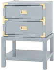 Villa & House Tansu 2-Drawer Side Table - Gray