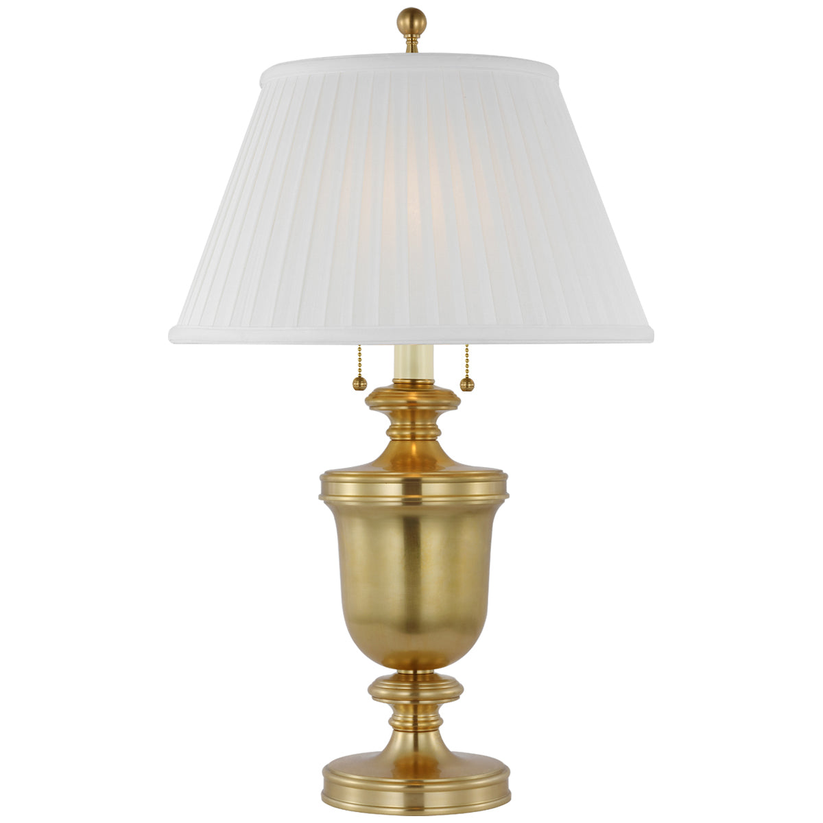 Visual Comfort Classical Urn Form Medium Table Lamp with Silk Shade