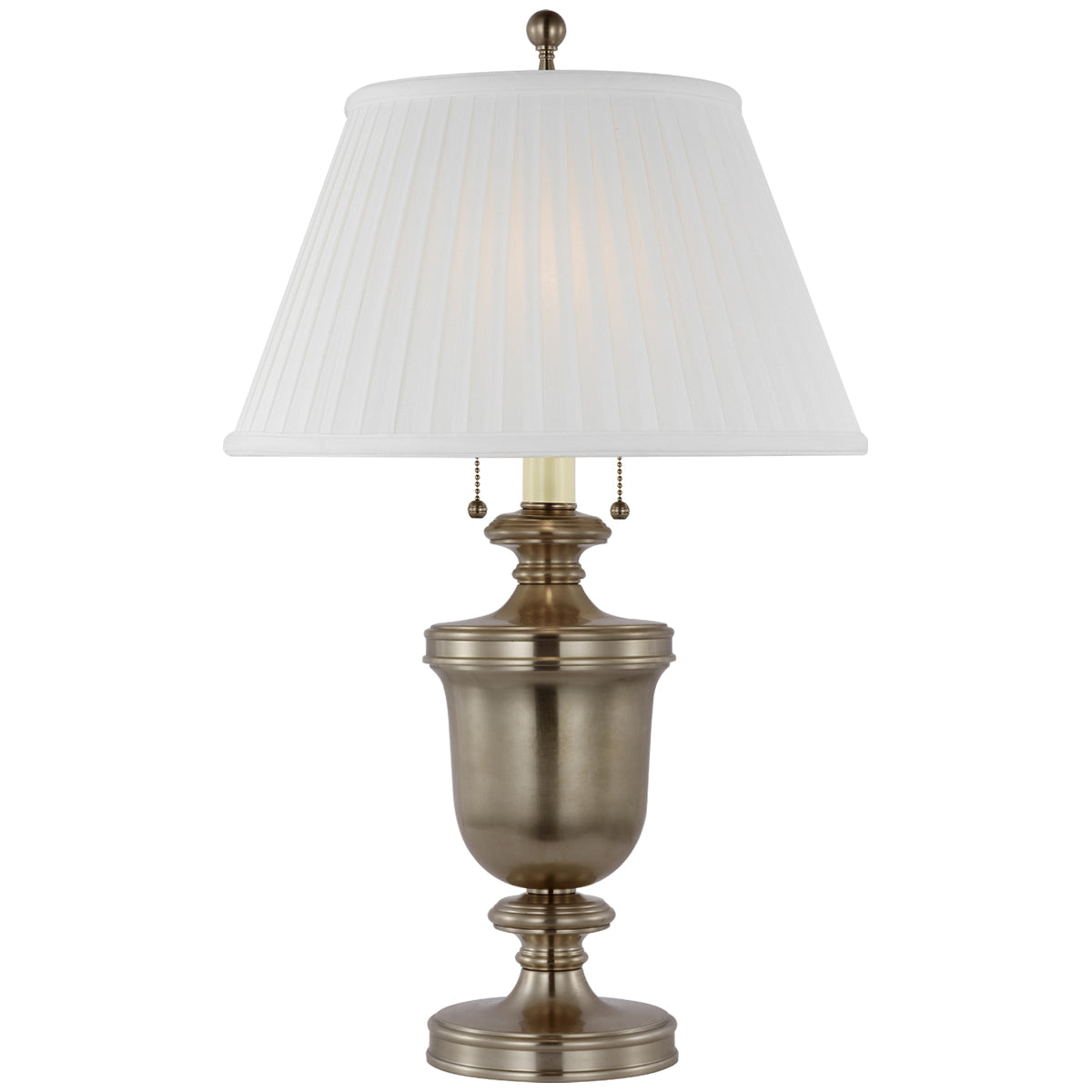 Visual Comfort Classical Urn Form Medium Table Lamp with Silk Shade