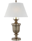 Visual Comfort Classical Urn Form Medium Table Lamp with Silk Shade