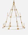 Made Goods Dean Faux Bois Circle 2-Tier 12-Light Chandelier