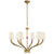 Visual Comfort Ruhlmann Large Chandelier with Linen Shades