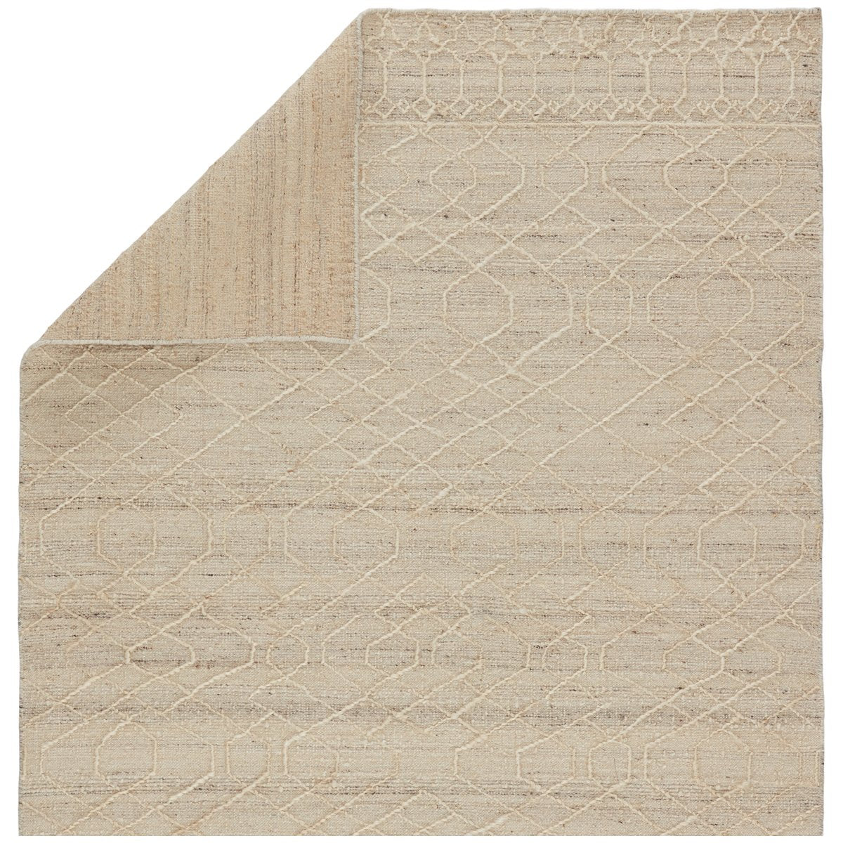 Jaipur Emblem Celia Geometric Stripes Cream Gray EMB02 Rug