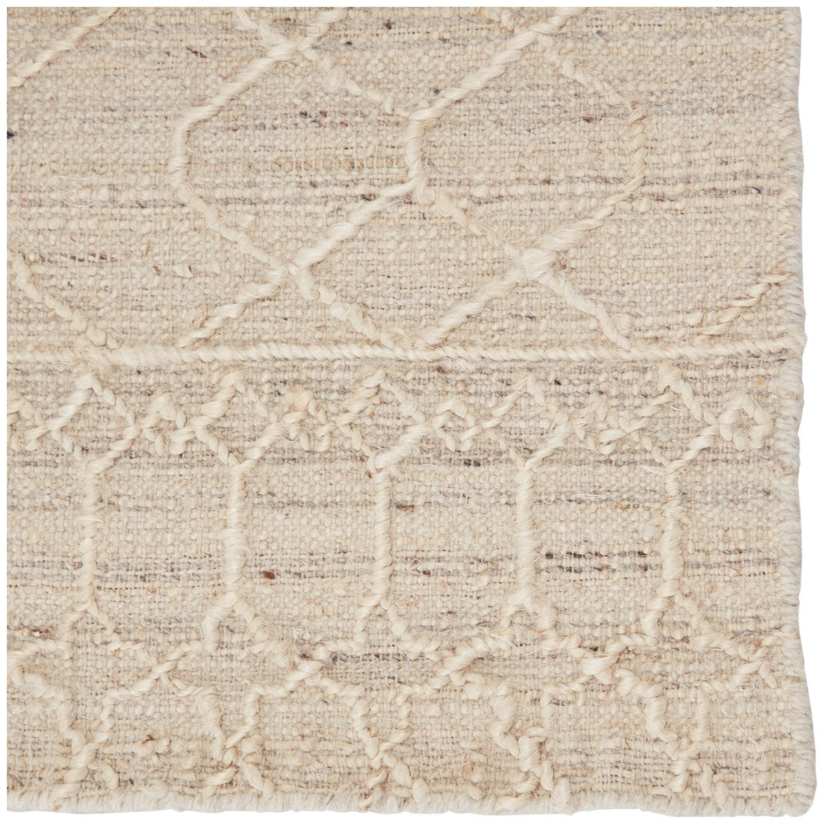 Jaipur Emblem Celia Geometric Stripes Cream Gray EMB02 Rug