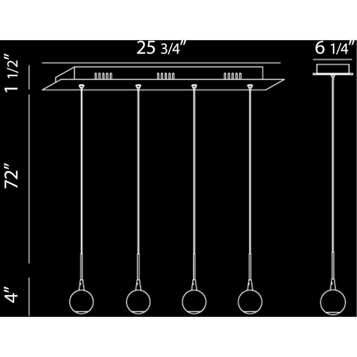 Eurofase DESIGNWL2017 Patruno 4-Light Led Chandelier