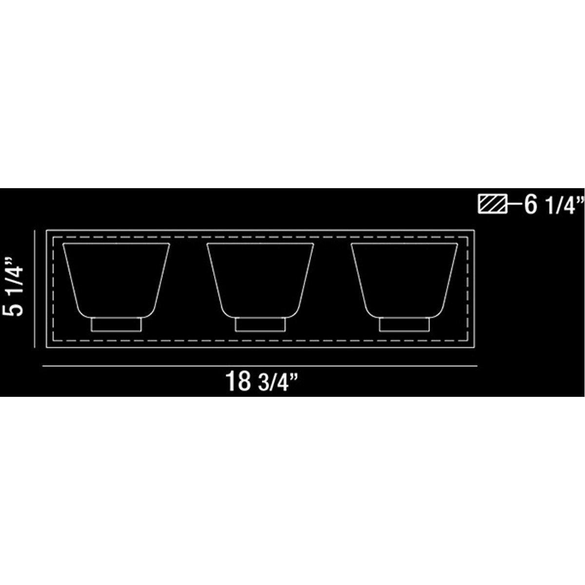 Eurofase DESIGNWL2017 Trent 3-Light Led Bathbar Sconce