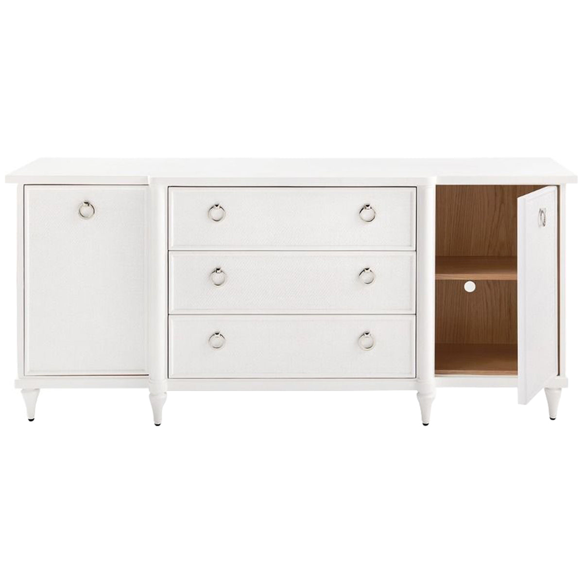 Villa &amp; House Fairfax 3-Drawer and 2-Door Cabinet, White